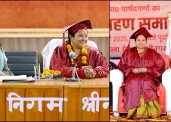 गढ़वाल की पहली मेयर बनीं आरती भंडारी, 40 पार्षदों के साथ ली शपथ