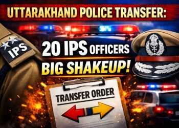 बड़ी खबर: उत्तराखंड शासन का बड़ा फैसला, 20 IPS अधिकारियों के तबादले, 8 जिलों के कप्तान बदले